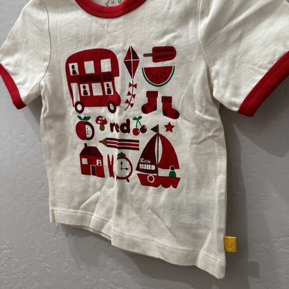 NWT Little Bird by Jools Oliver Red Color Short Sleeve Shirt - Picture 4 of 7